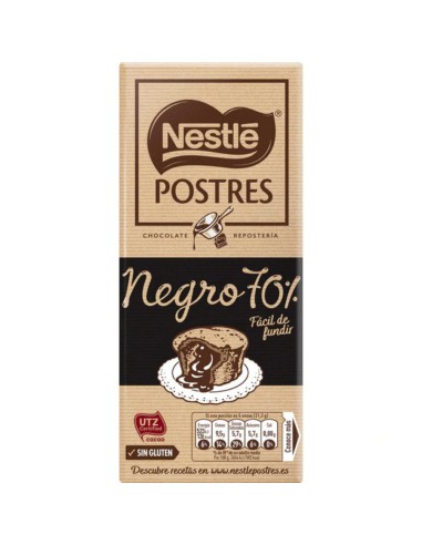 CHOCOLATE POSTRES NEGRO 70% NESTLE 170G