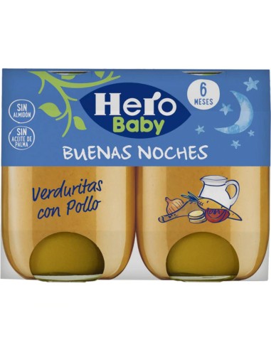 HERO BUENAS NOCHES POLLO+VERDURAS 2X190GR