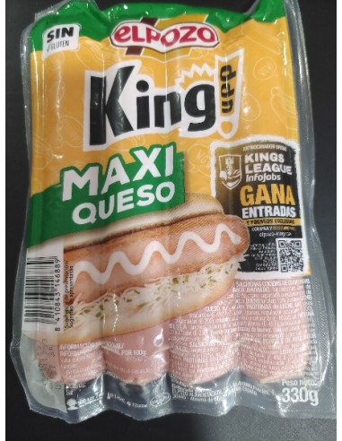 SALCHICHAS KING UPP QUESO ELPOZO 330G