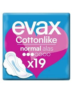 COMPRESAS EVAX COTTONLIKE ALAS 19U