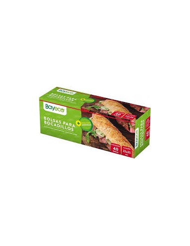 BOLSA BOCADILLO BAYECO 22X35CM 40U