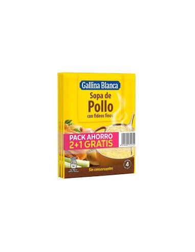 SOPA POLLO CON FIDEOS FINOS G. BLANCA 3X71G