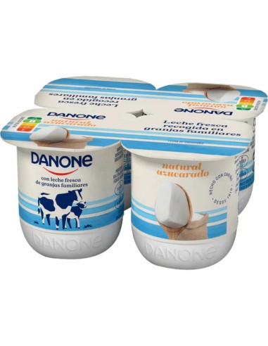 YOGUR NAT. AZUCARADO DANONE 4X125G