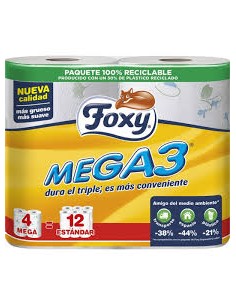 PAPEL HIGIENICO FOXY MEGA 2C 50M 4U