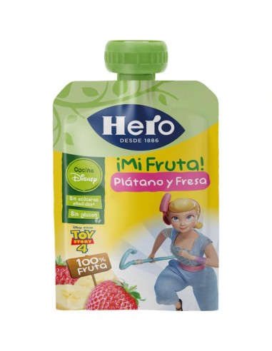 POUCH NANOS PLATANO/FRESA HERO 100G