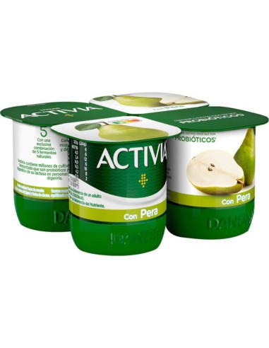 ACTIVIA C/PERA DANONE 4X120G