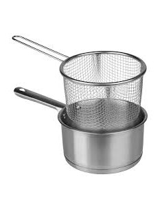 CAZO  INOX 16CM+CESTILLO FREIDOR