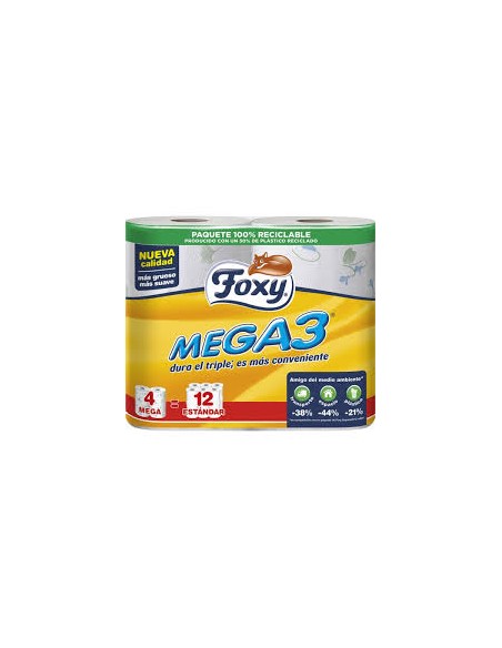 PAPEL HIGIENICO FOXY MEGA 2C 50M 4U
