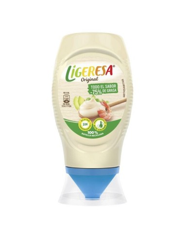 MAYONESA LIGERESA LIGHT BOCABAJO 250ML