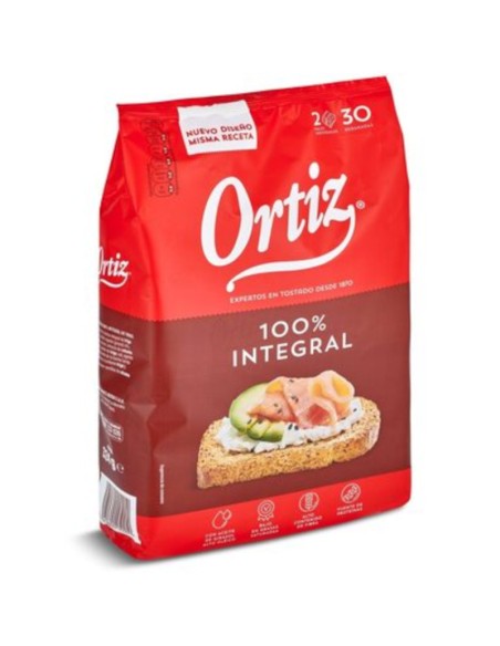 PAN TOSTADO INTEGRAL ORTIZ 30U