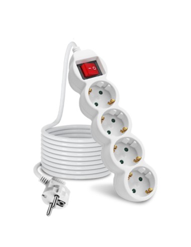 REGLETA  4 TOMAS+INTERRUPTOR 3M