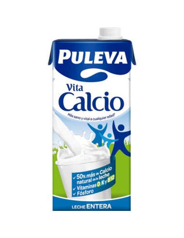 LECHE ENTERA CALCIO PULEVA 1L