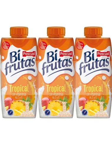 ZUMO BIFRUTAS PASCUAL TROPICAL 3X330ML