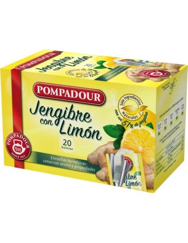 INFUSION JENGIBRE Y LIMON  POMPADOUR 20SB