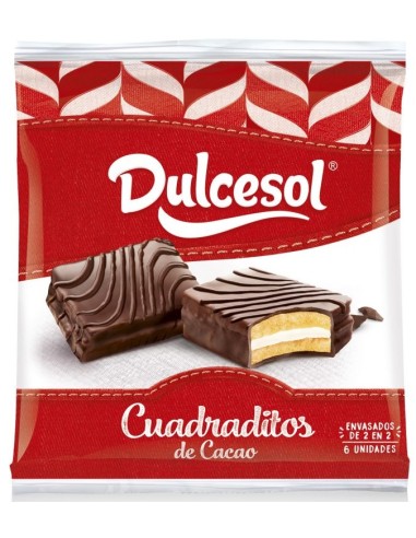 CUADRADITO CHOCO DULCESOL 4U 152G