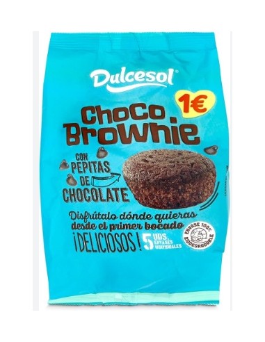 CHOCO-BROWNIE VAINILLA 5U 125G DULCESOL