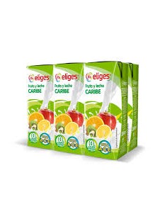 ZUMO FRUTA+LECHE CARIBE IFA 6X200ML