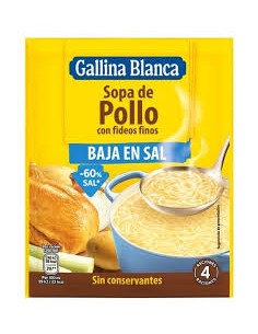 SOPA POLLO FIDEOS B/SAL G. BLANCA 68G