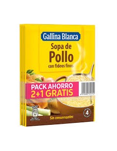 SOPA POLLO CON FIDEOS FINOS G. BLANCA 3X71G