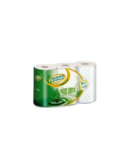 PAPEL HIGIENICO NATURE ALOE VERA NICKY 6U