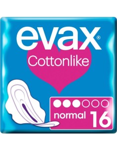 COMPRESA EVAX COTTON LIKE ALAS 16 uds