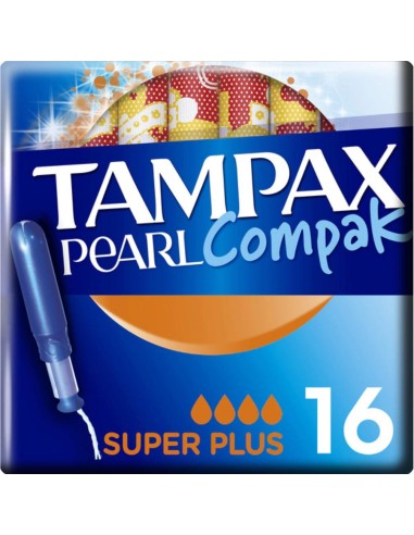 TAMPONES COMPAK PEARL SUPER PLUS TAMPAX 16U