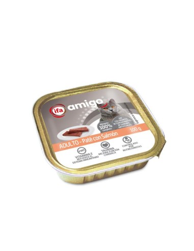 PATE PARA GATOS CON SALMON 100G