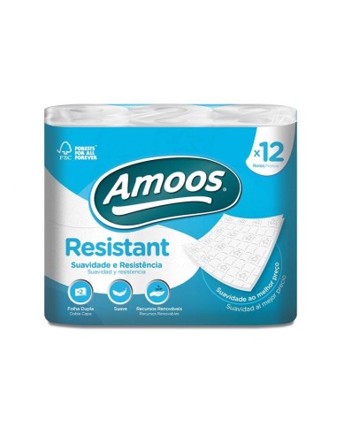 PAPEL HIGIENICO 2 CAPAS AMOOS P/12U