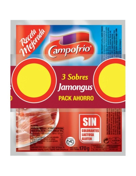 SALCHICHAS JAMONGUS CAMPOFRIO P/3UX170G