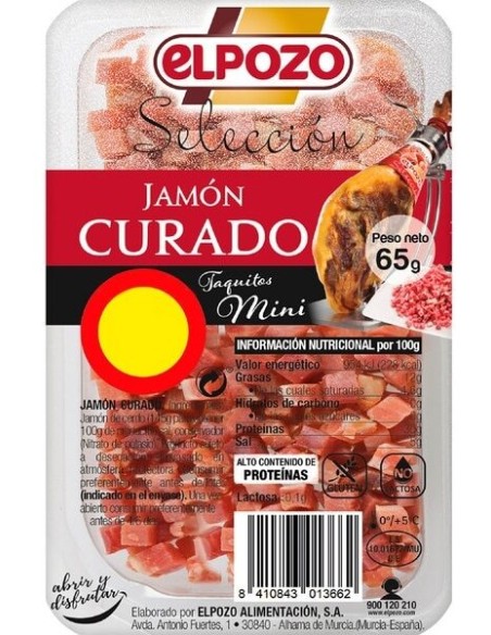 JAMON CURADO ELPOZO TAQUITOS 60G