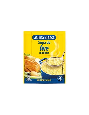SOPA AVE CON FIDEOS GALLINA BLANCA SB/80G