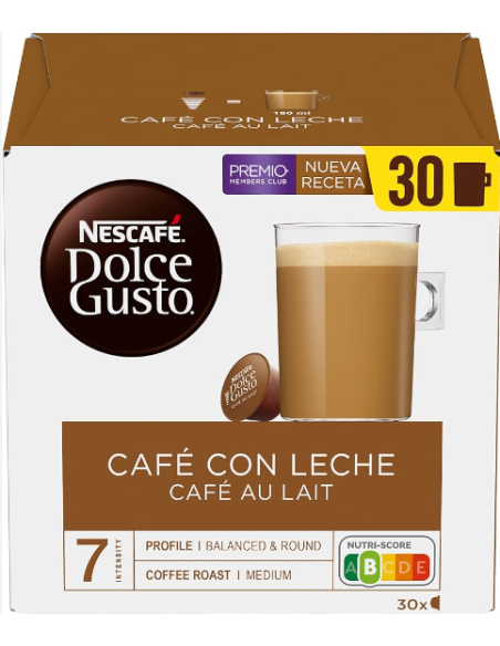 NESCAFE D. GUSTO CAFE C/LECHE CAPS/30U