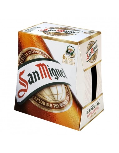 CERVEZA SAN MIGUEL BOTELLIN 6X25CL