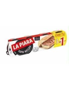 PATE LA PIARA TAPA NEGRA  3X80G+1 LATA GRATIS