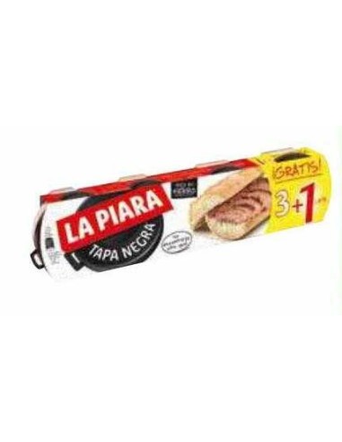 PATE LA PIARA TAPA NEGRA  3X80G+1 LATA GRATIS