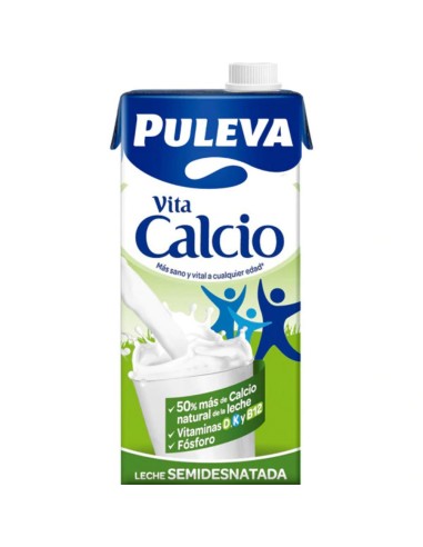 LECHE SEMIDESNATADA CALCIO PULEVA 1L