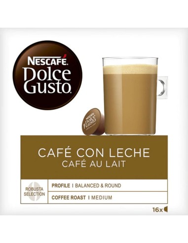 DOLCE GUSTO CAFE/LECHE CAPSULAS 16U
