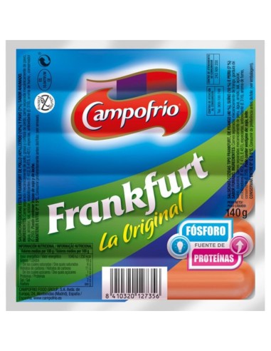 SALCHICHAS CAMPOFRIO FRANK. 140G