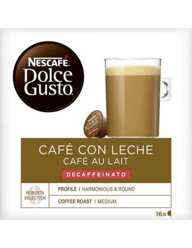 CAFE CON LECHE DOLCE GUSTO DESCAFEINADO 16CAPS