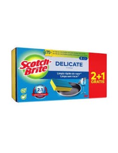 ESTROPAJO  SCOTCH-BRITE DELICATE 2+1U