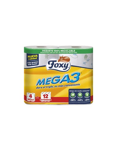 PAPEL HIGIENICO FOXY MEGA 2C 50M 4U