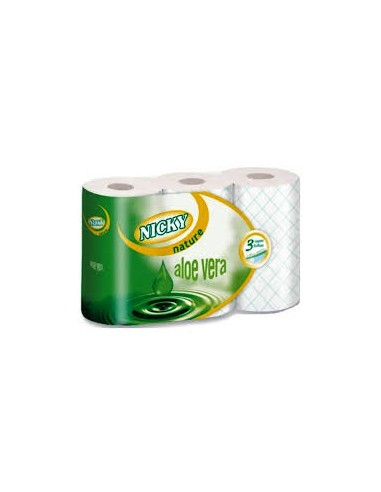 PAPEL HIGIENICO NATURE ALOE VERA NICKY 6U
