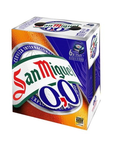 CERVEZA SAN MIGUEL 0.0 BOTELLIN 6X25CL