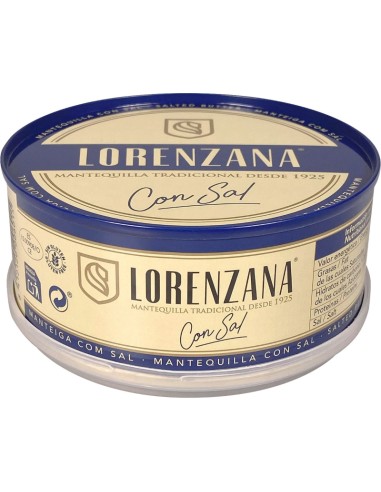 MANTEQUILLA SIN SAL LORENZANA 250G