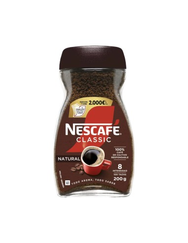 CAFE SOLUBLE NATURAL NESCAFE 200G