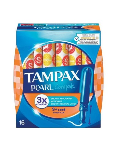 TAMPONES COMPAK PEARL SUPER PLUS TAMPAX 16U