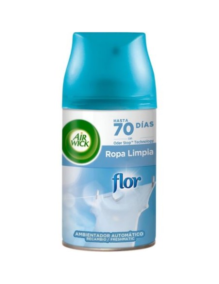 AMBIENTADOR AIR WICK MATIC ROPA LIMPIA FLOR 250ML