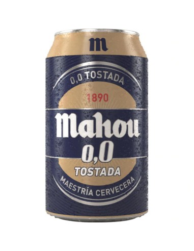 CERVEZA MAHOU TOSTADA 0% LT/33CL
