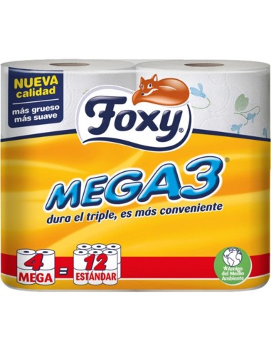 PAPEL HIGIENICO FOXY MEGA 2C 50M 4U