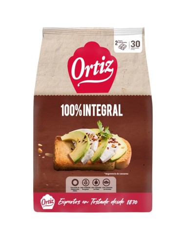 PAN TOSTADO INTEGRAL ORTIZ 30U